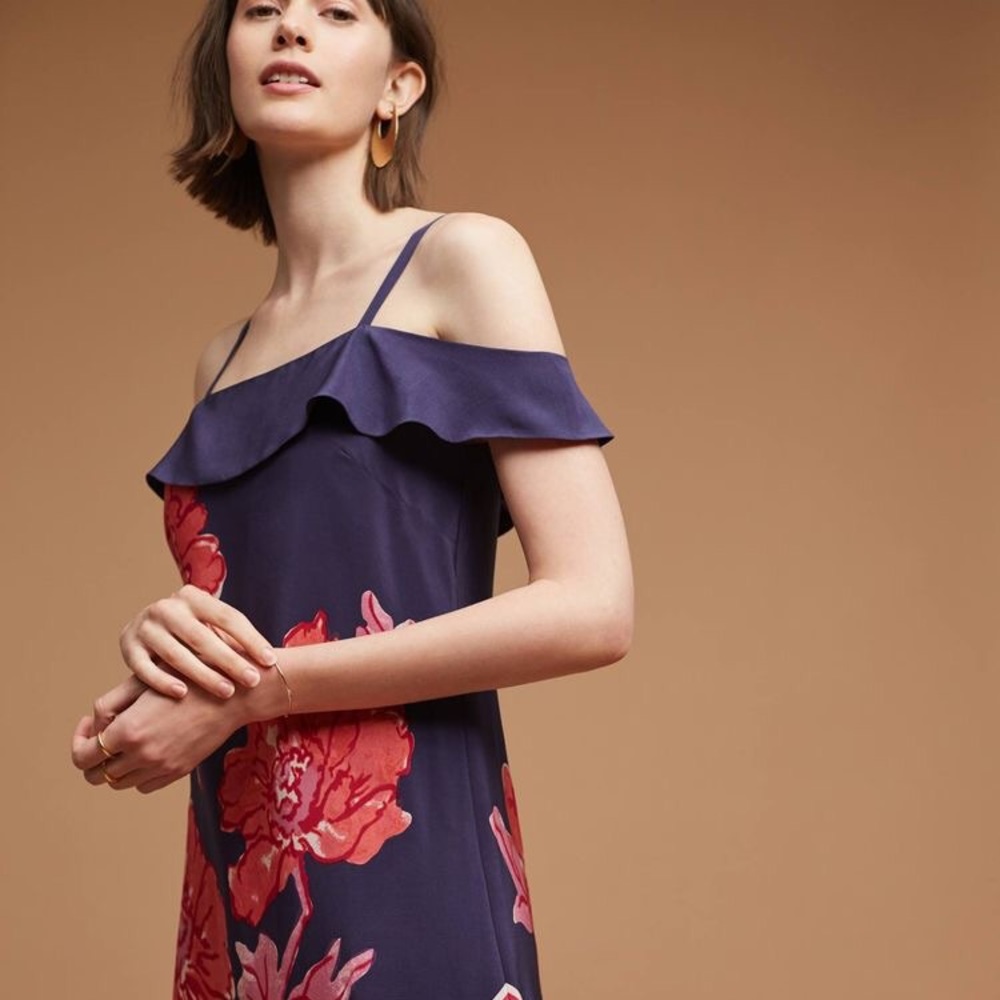Anthropologie Moulinette Soeurs Tilda Silk Floral Dress XS